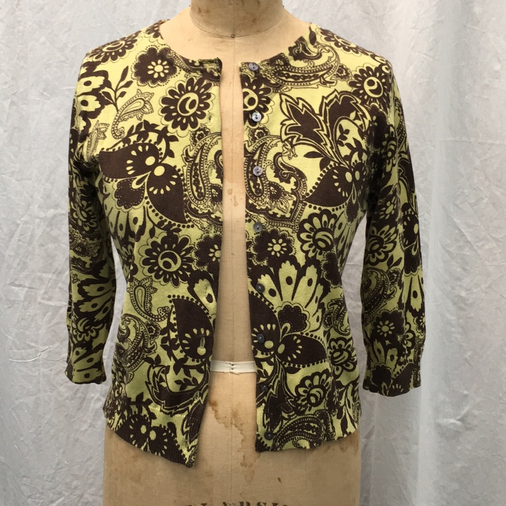 Carole Little cotton sweater in fun print